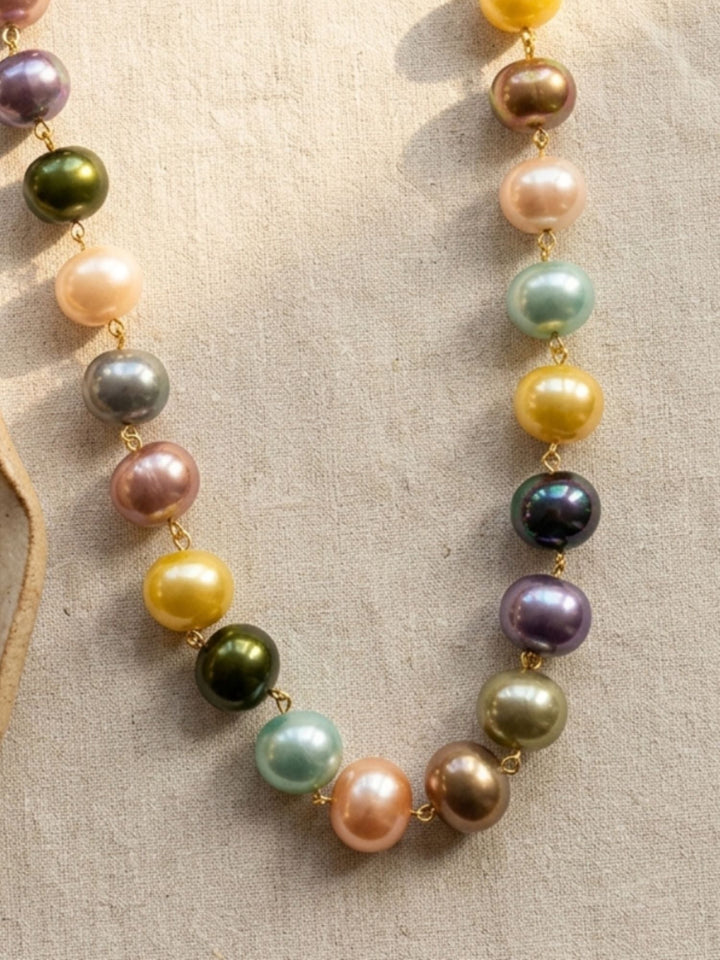 Freshwater Pearl Mala Set – Pastel Elegant Styling | SHOBITAM