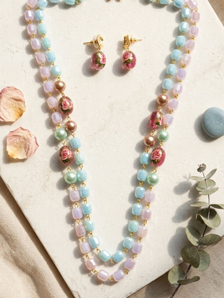 Double Layer Pearl Mala Set – Timeless Festive Elegance | SHOBITAM