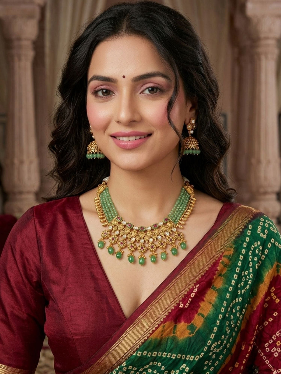 Gold Chorski Necklace Set | SHOBITAM