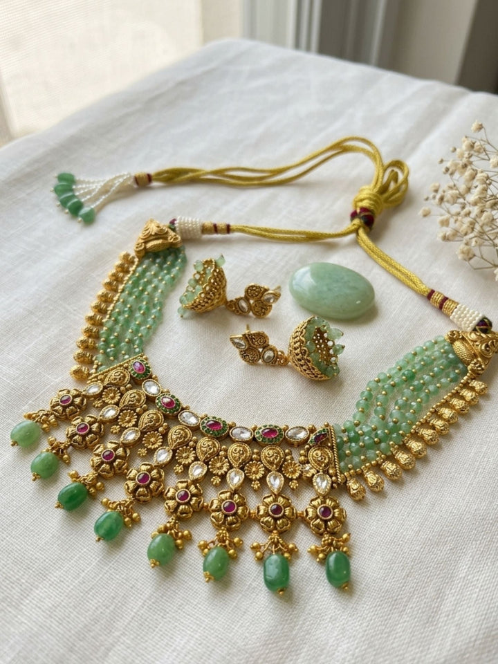 Gold Chorski Necklace Set | SHOBITAM