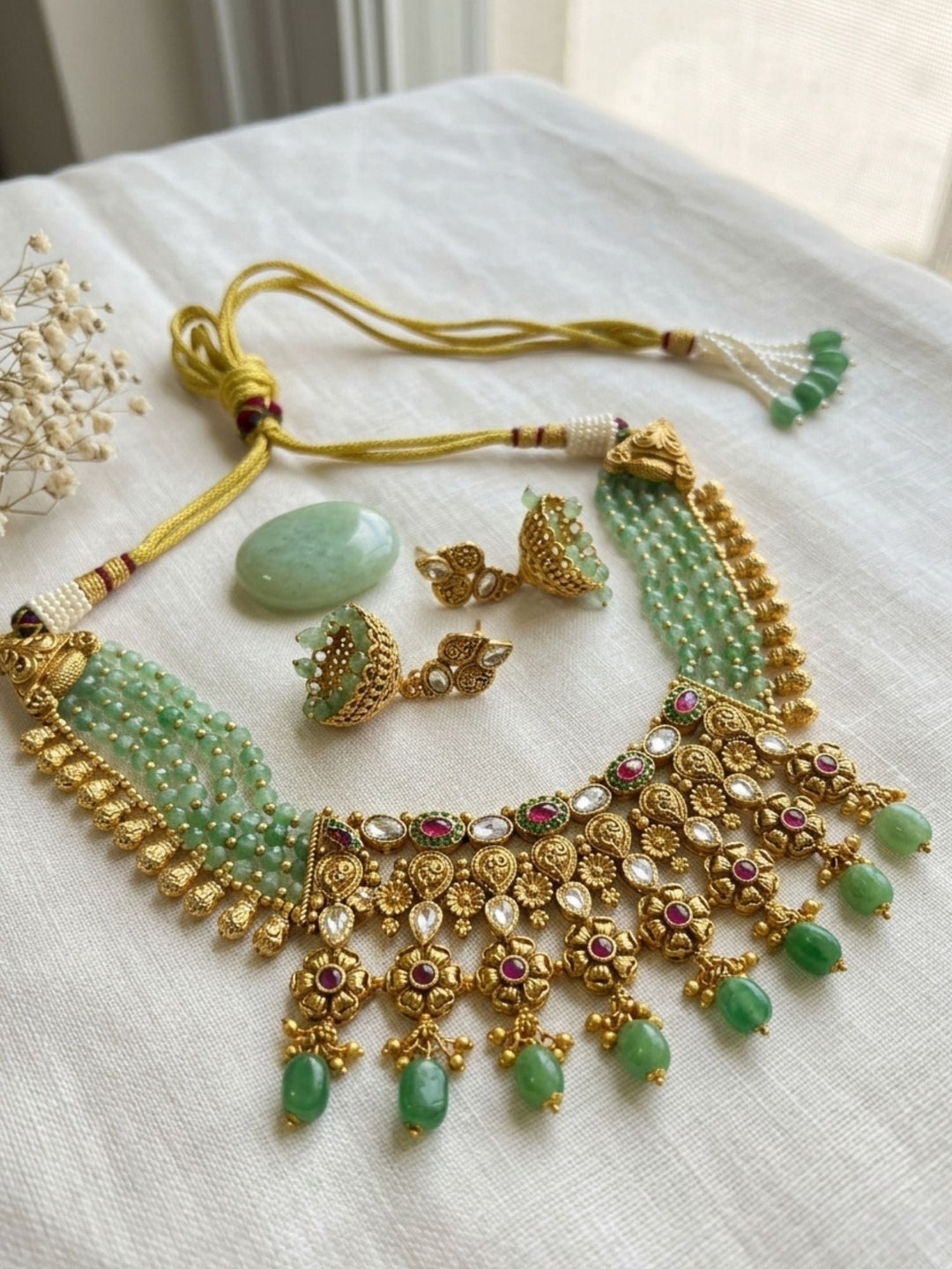 Gold Chorski Necklace Set | SHOBITAM