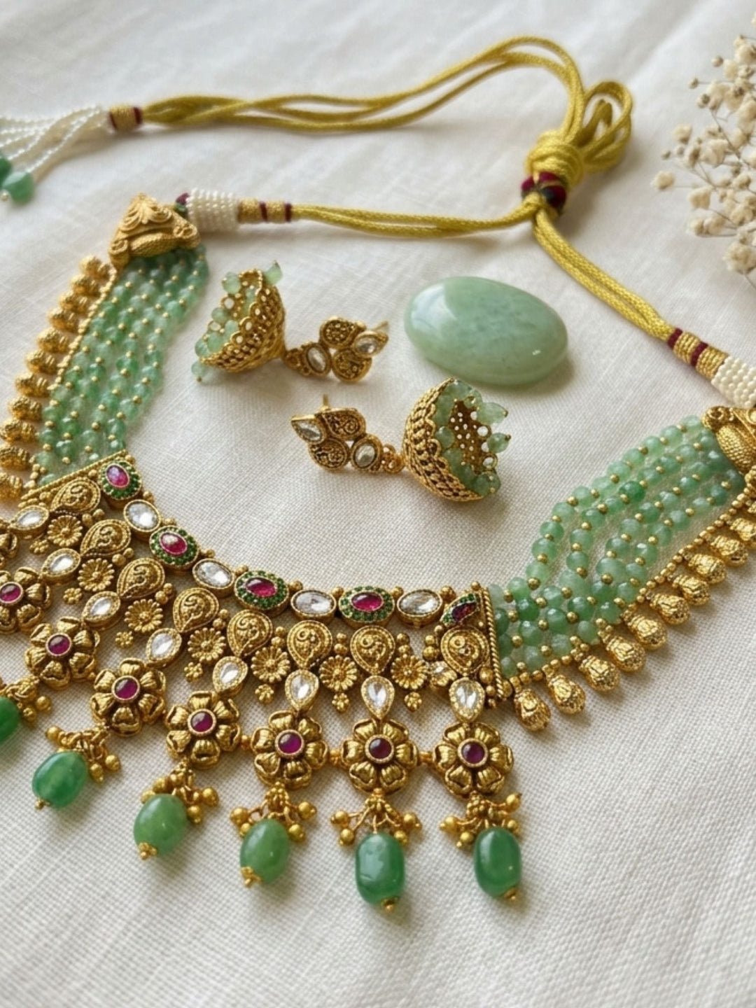 Gold Chorski Necklace Set | SHOBITAM