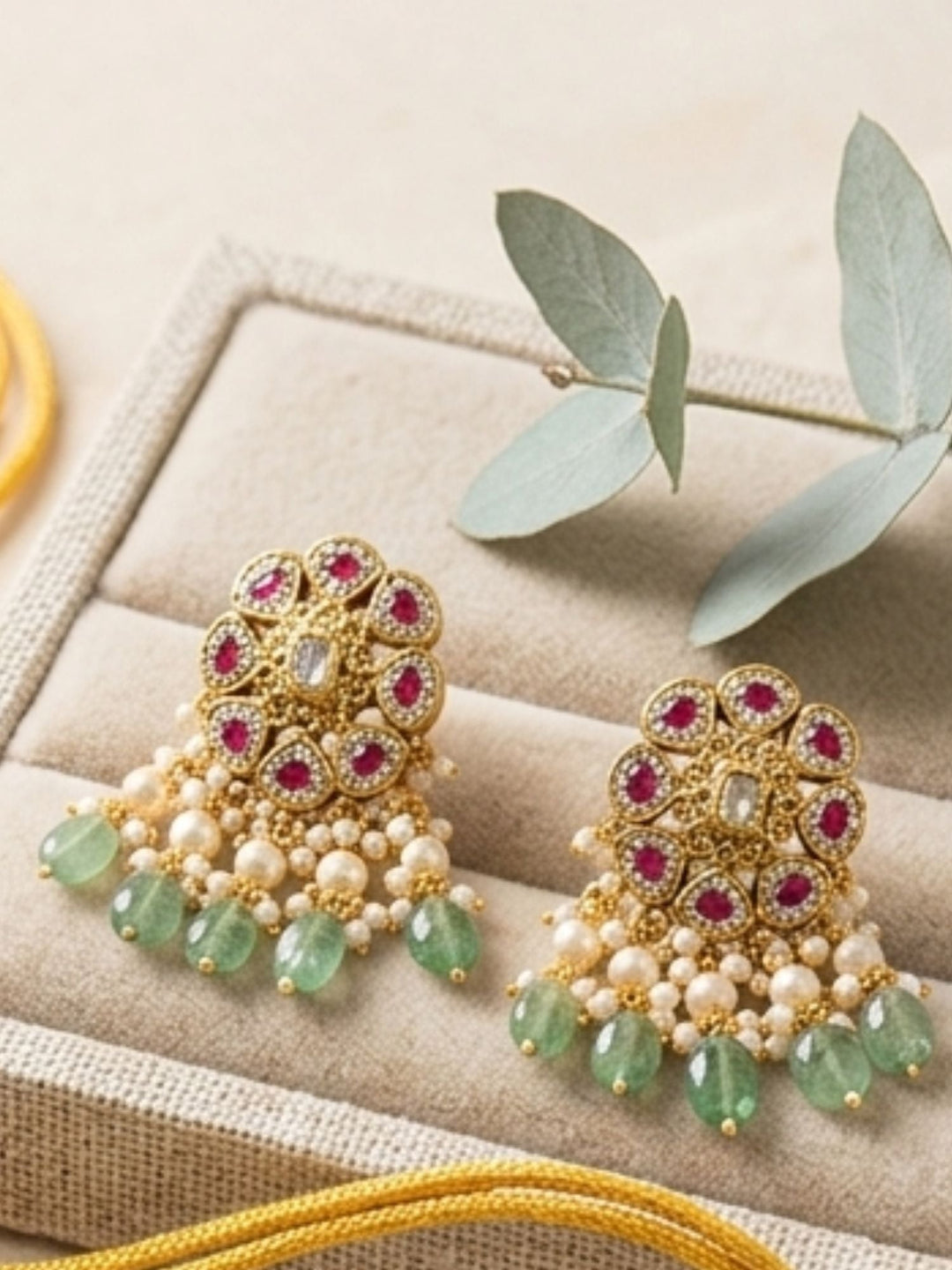 Antique Polki Choker Necklace Set | SHOBITAM