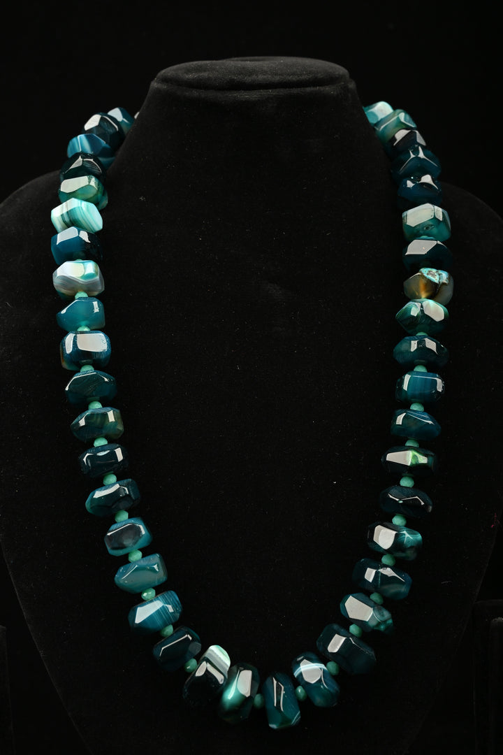 Tide Green Onyx Statement Necklace | SHOBITAM