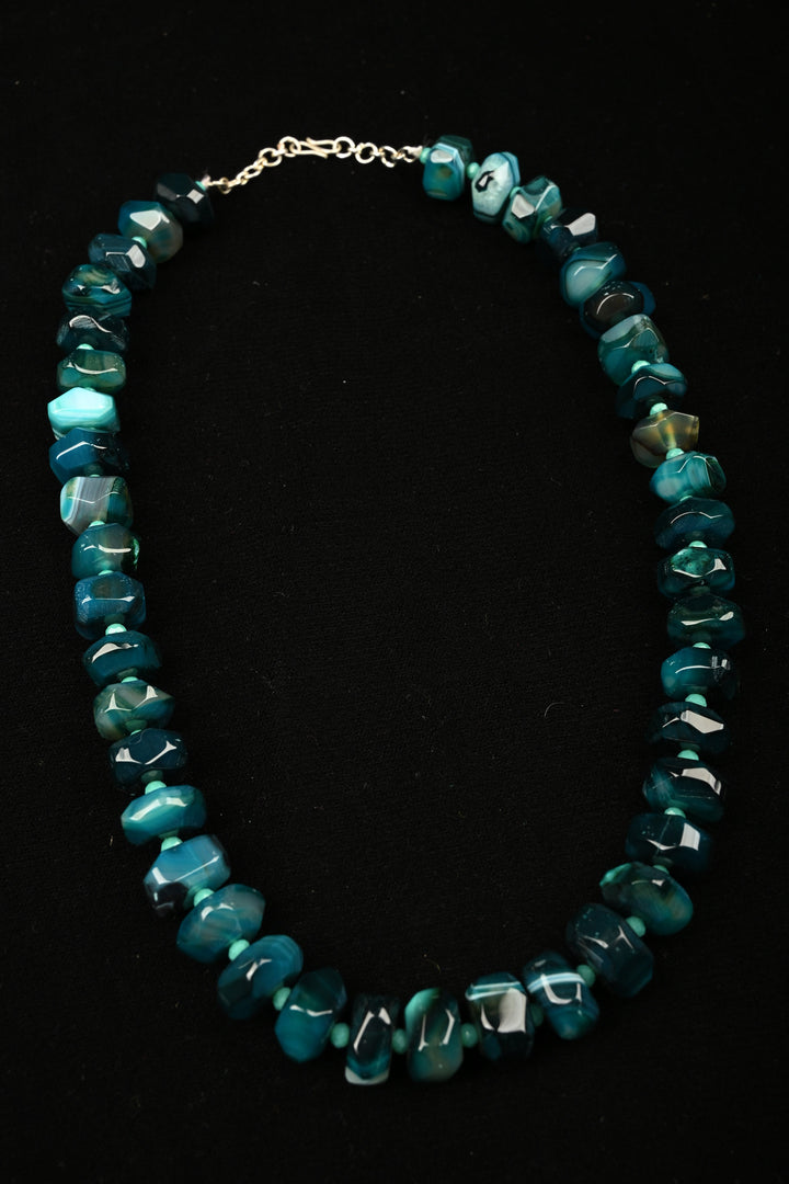 Tide Green Onyx Statement Necklace | SHOBITAM