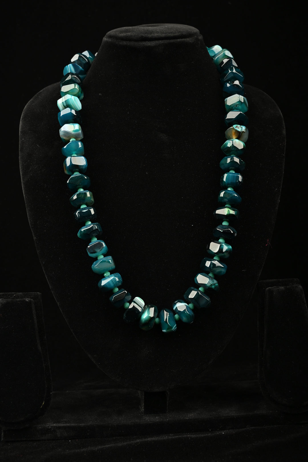Tide Green Onyx Statement Necklace | SHOBITAM