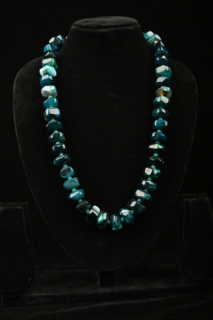 Tide Green Onyx Statement Necklace | SHOBITAM