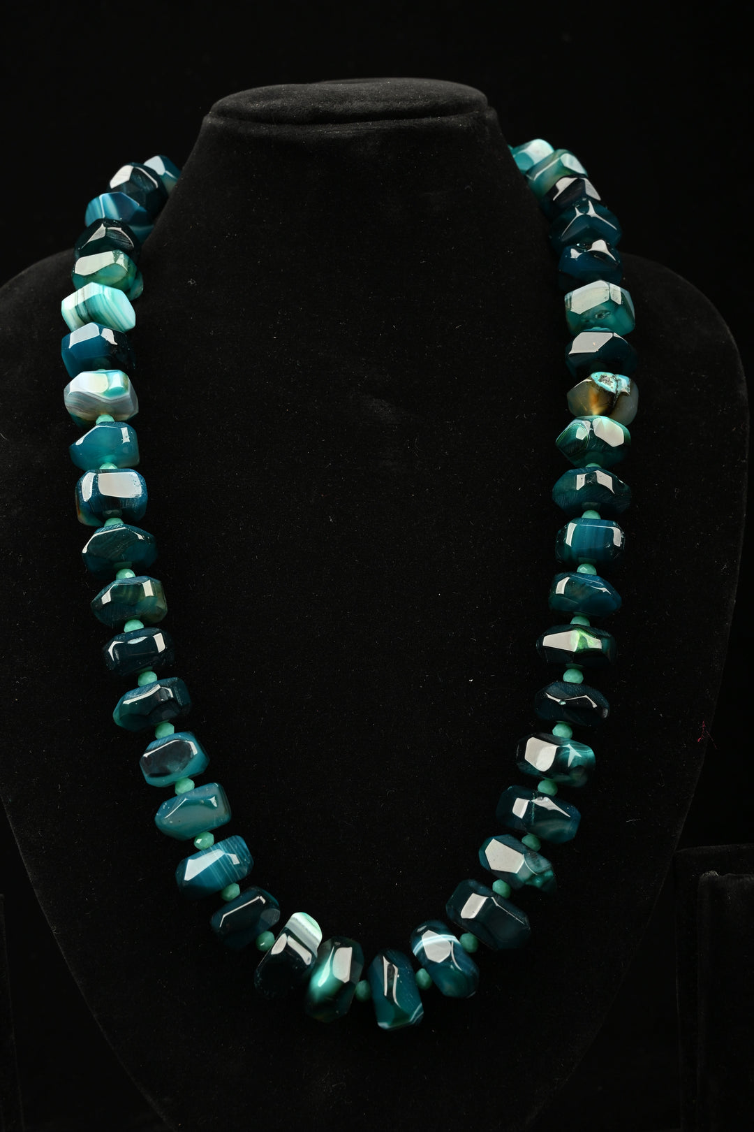 Tide Green Onyx Statement Necklace | SHOBITAM