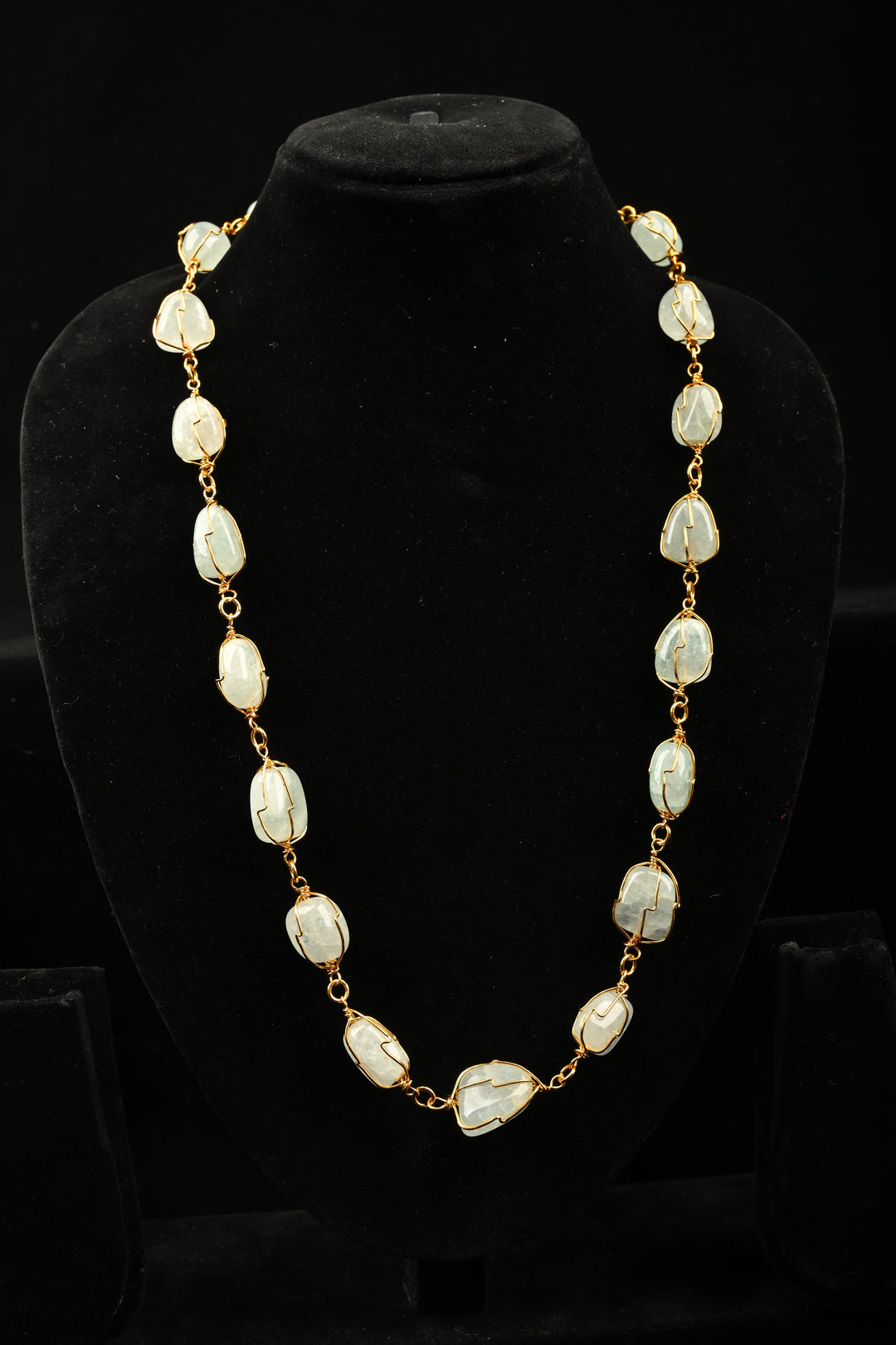 Sky Blue Quartz Statement Necklace | SHOBITAM