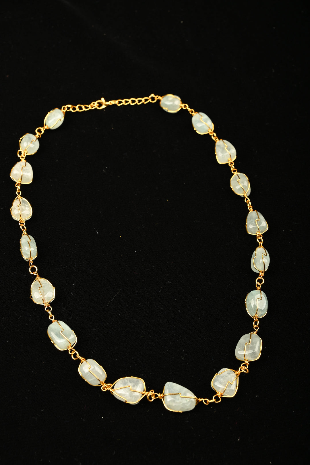 Sky Blue Quartz Statement Necklace | SHOBITAM