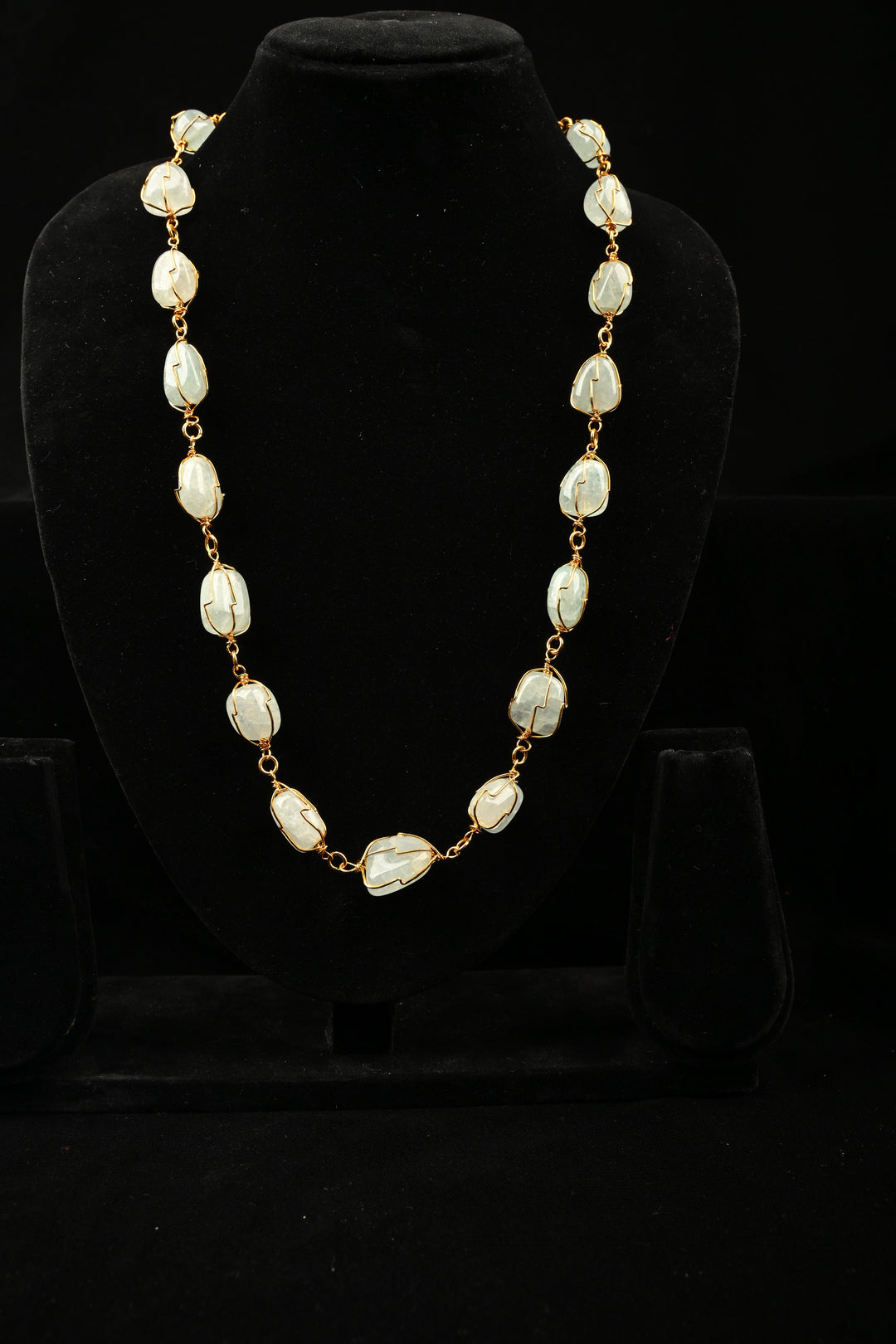 Sky Blue Quartz Statement Necklace | SHOBITAM