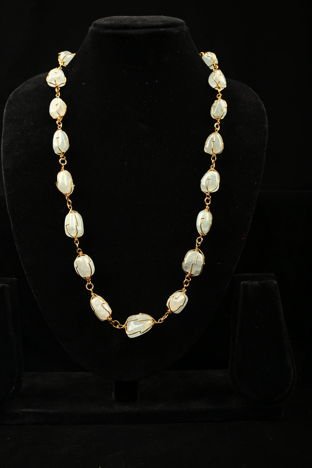 Sky Blue Quartz Statement Necklace | SHOBITAM