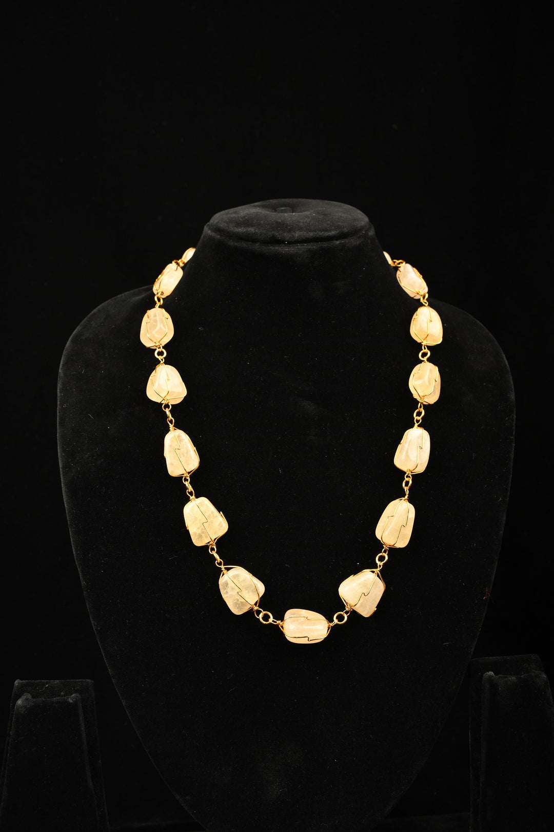 Peach Quartz Dawn Statement Necklace | SHOBITAM