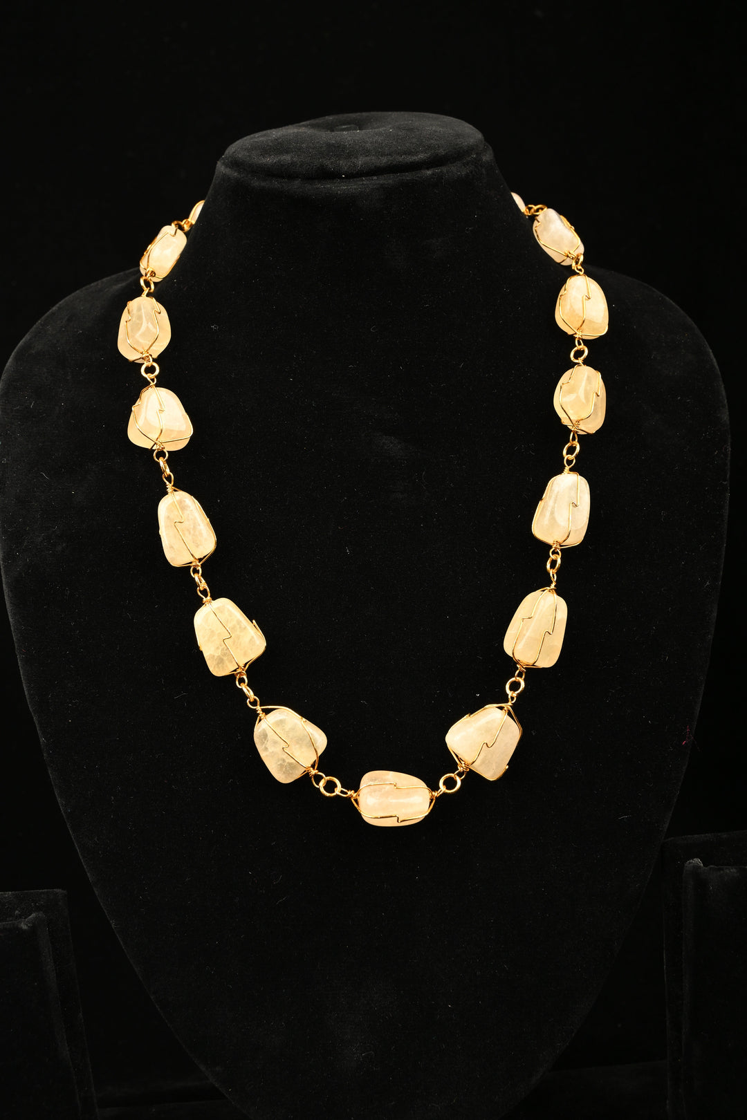 Peach Quartz Dawn Statement Necklace | SHOBITAM