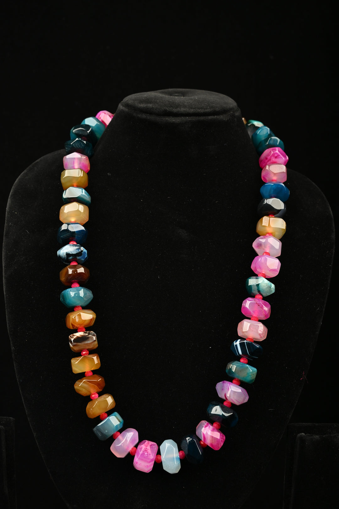 Carnival Hues Multi-Agate Statement Necklace | SHOBITAM