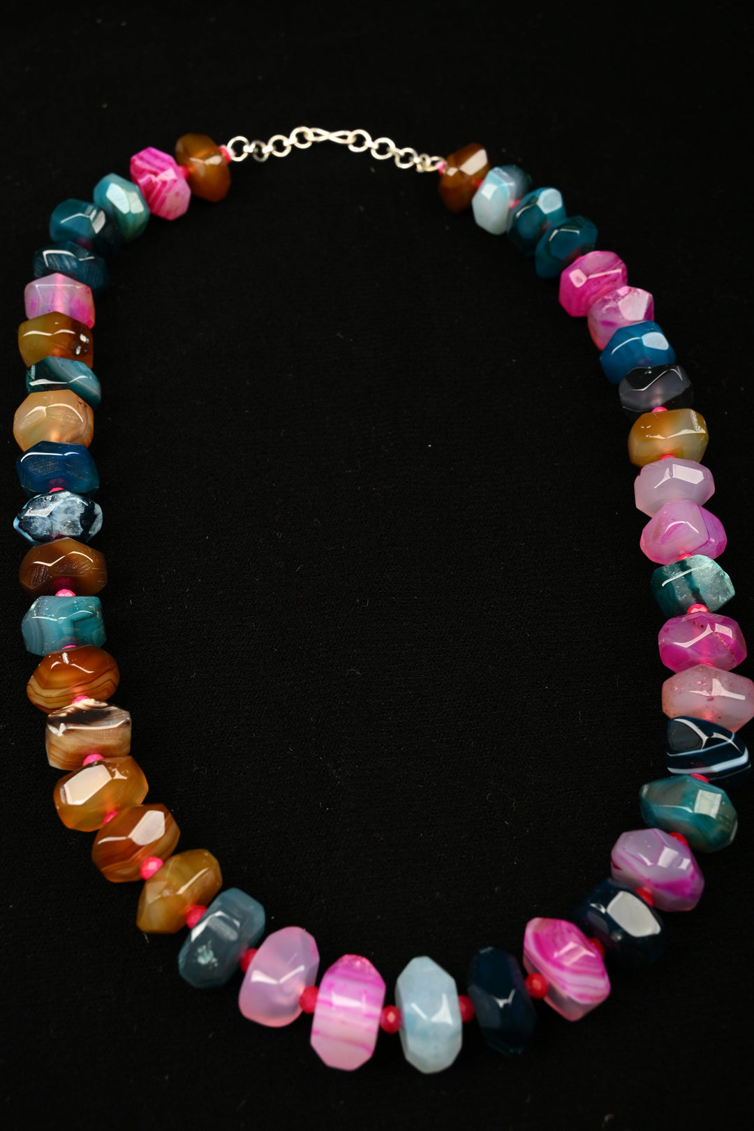 Carnival Hues Multi-Agate Statement Necklace | SHOBITAM