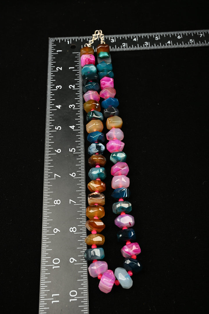 Carnival Hues Multi-Agate Statement Necklace | SHOBITAM