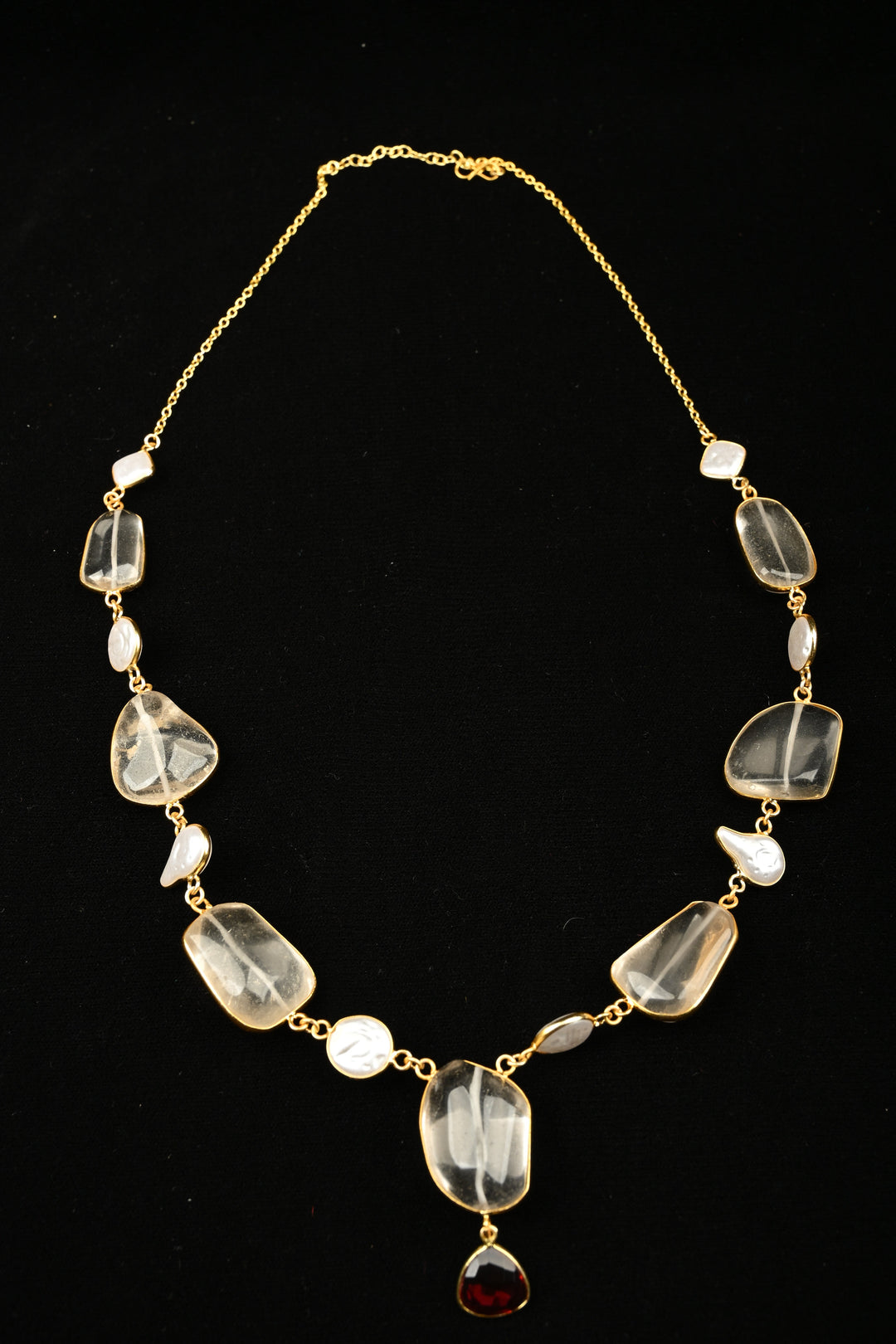 Seashell Clear Quartz Necklace Set | SHOBITAM