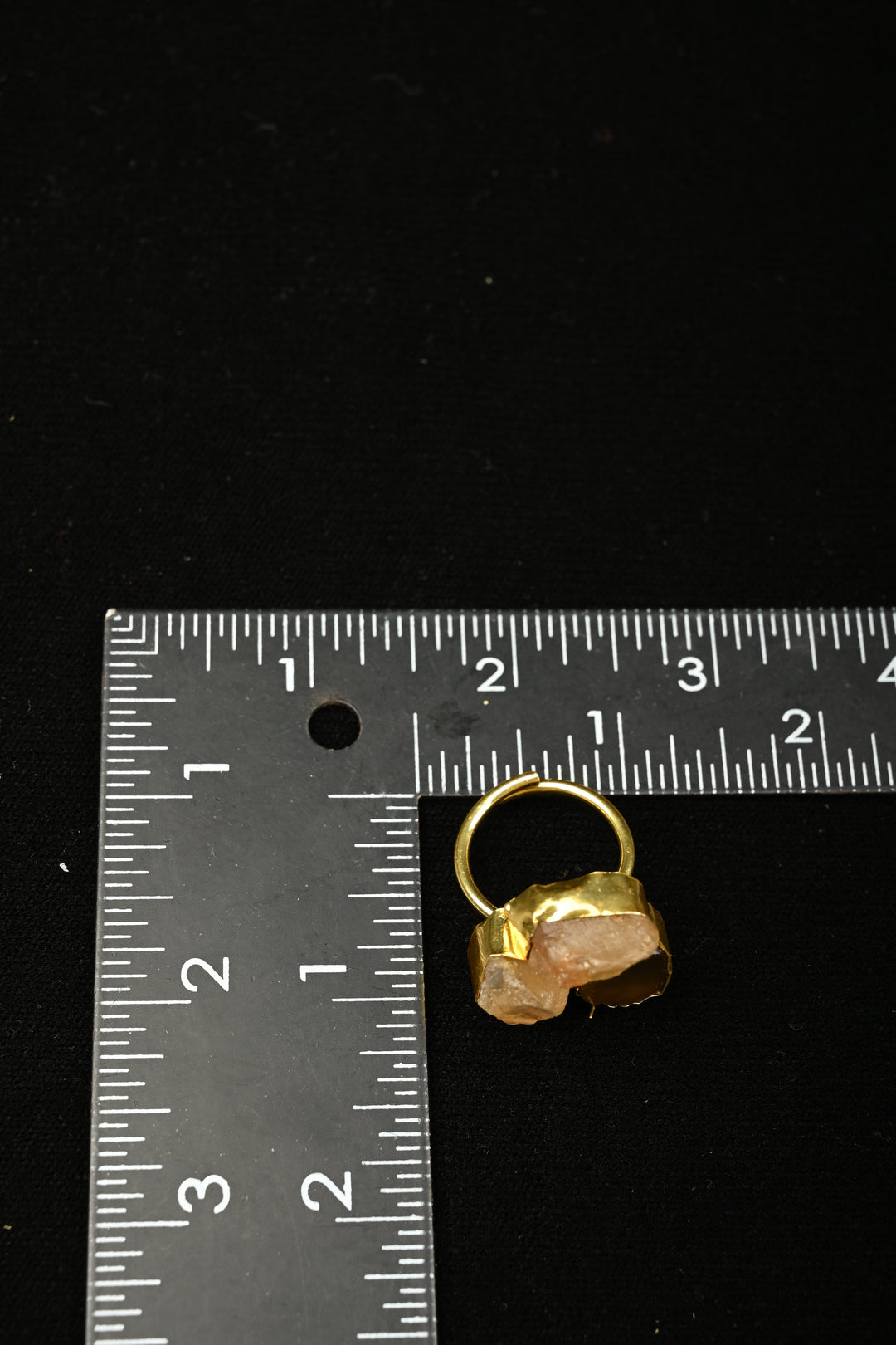 Sunset Crystal Cluster-Raw Citrine & Moonstone Trio Adjust | SHOBITAM