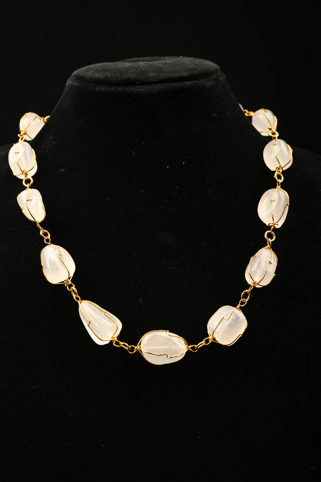 Rose Quartz Dawn Statement Necklace | SHOBITAM