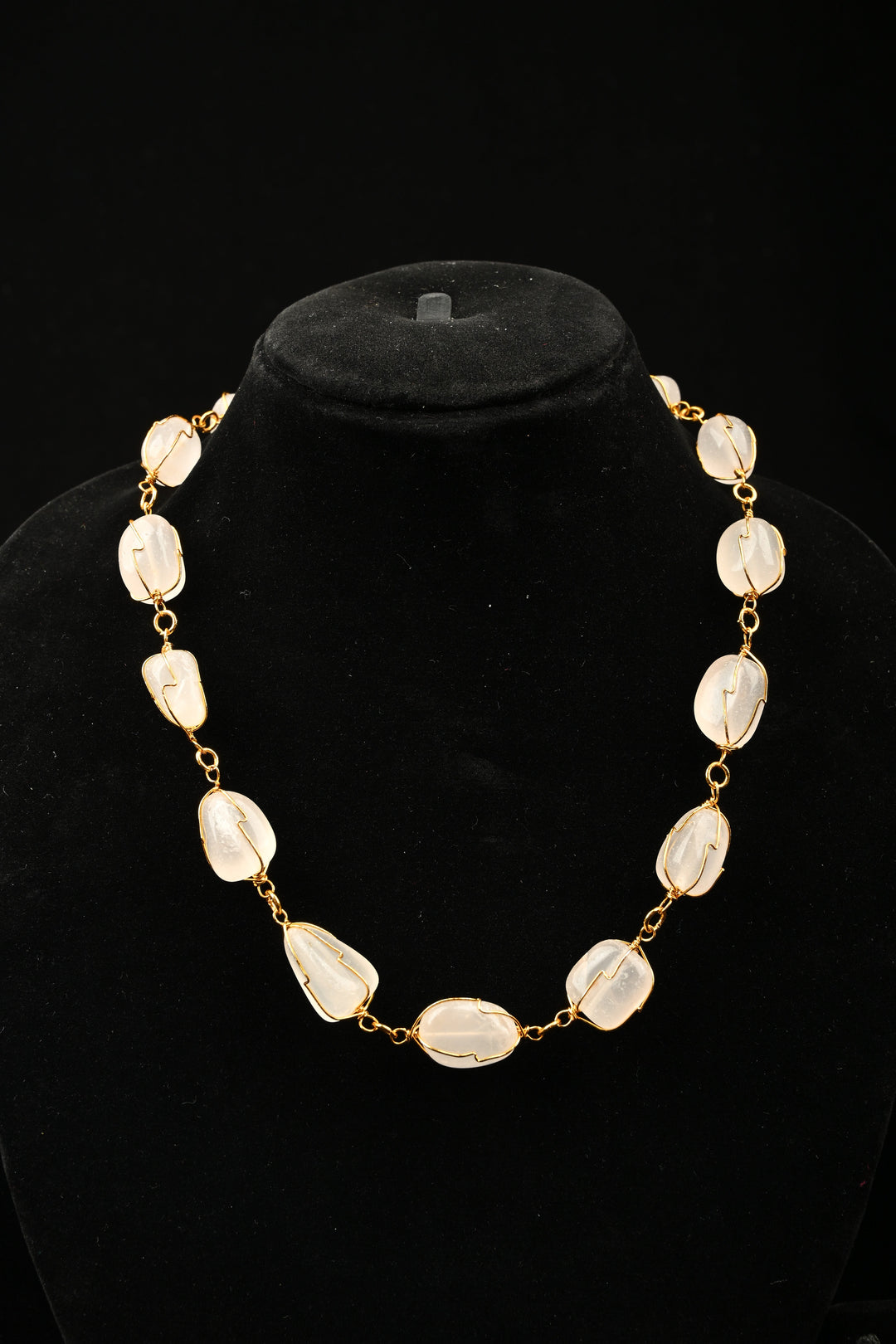 Rose Quartz Dawn Statement Necklace | SHOBITAM