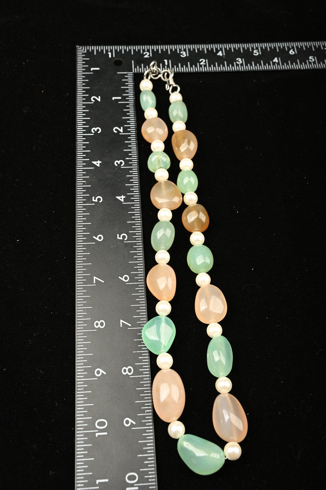 Pastel Agate Multi-Color Oval Bead Necklace | SHOBITAM