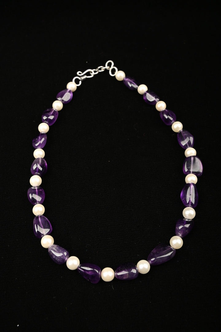 Faceted Semi precioues  beads  Necklace | SHOBITAM