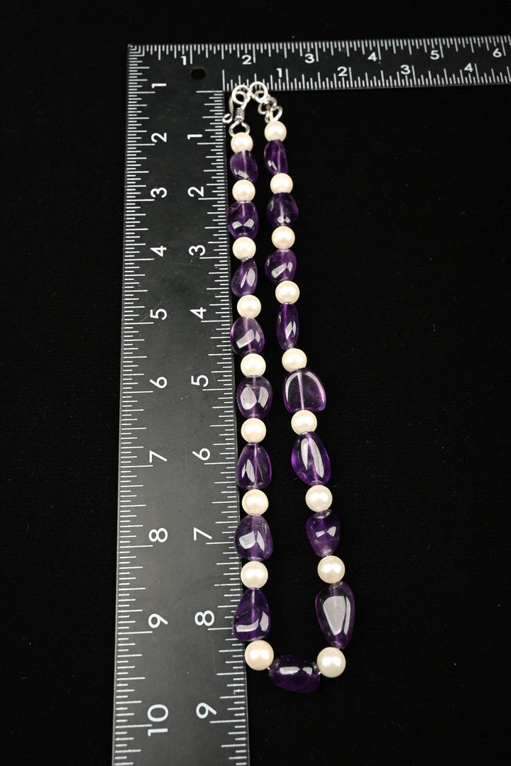 Faceted Semi precioues  beads  Necklace | SHOBITAM
