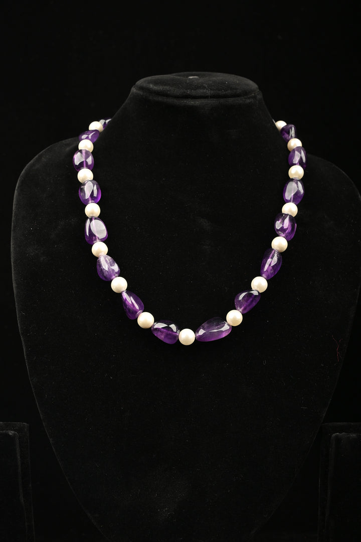 Faceted Semi precioues  beads  Necklace | SHOBITAM
