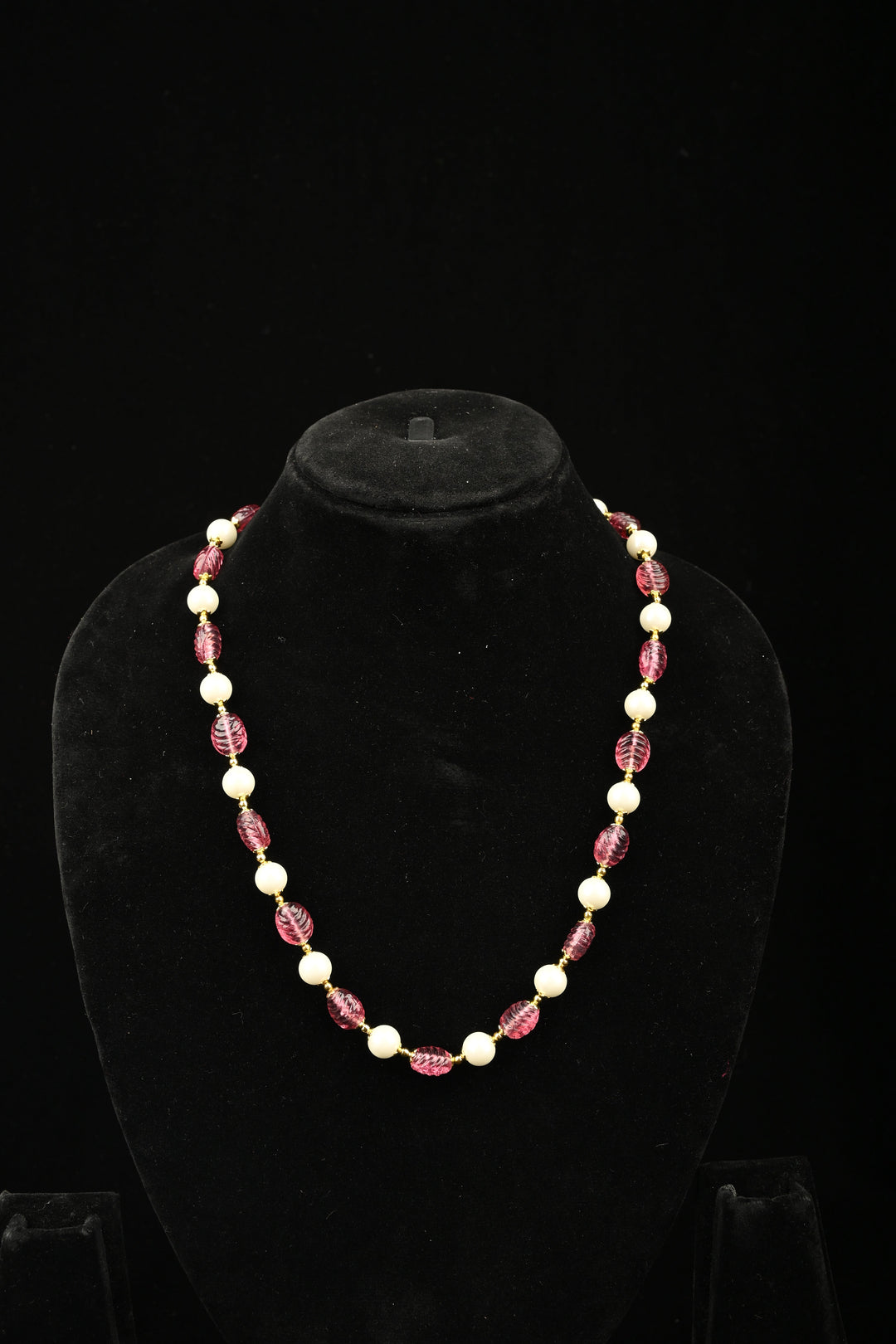Tipsy Sangria Agate & Pearl Bead Necklace | SHOBITAM