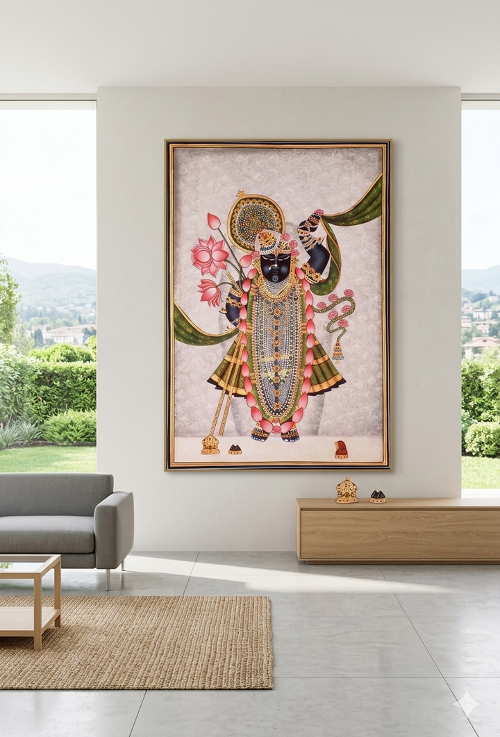 5x3 Feet Shreenathji in Shringar Painting | SHOBITAM