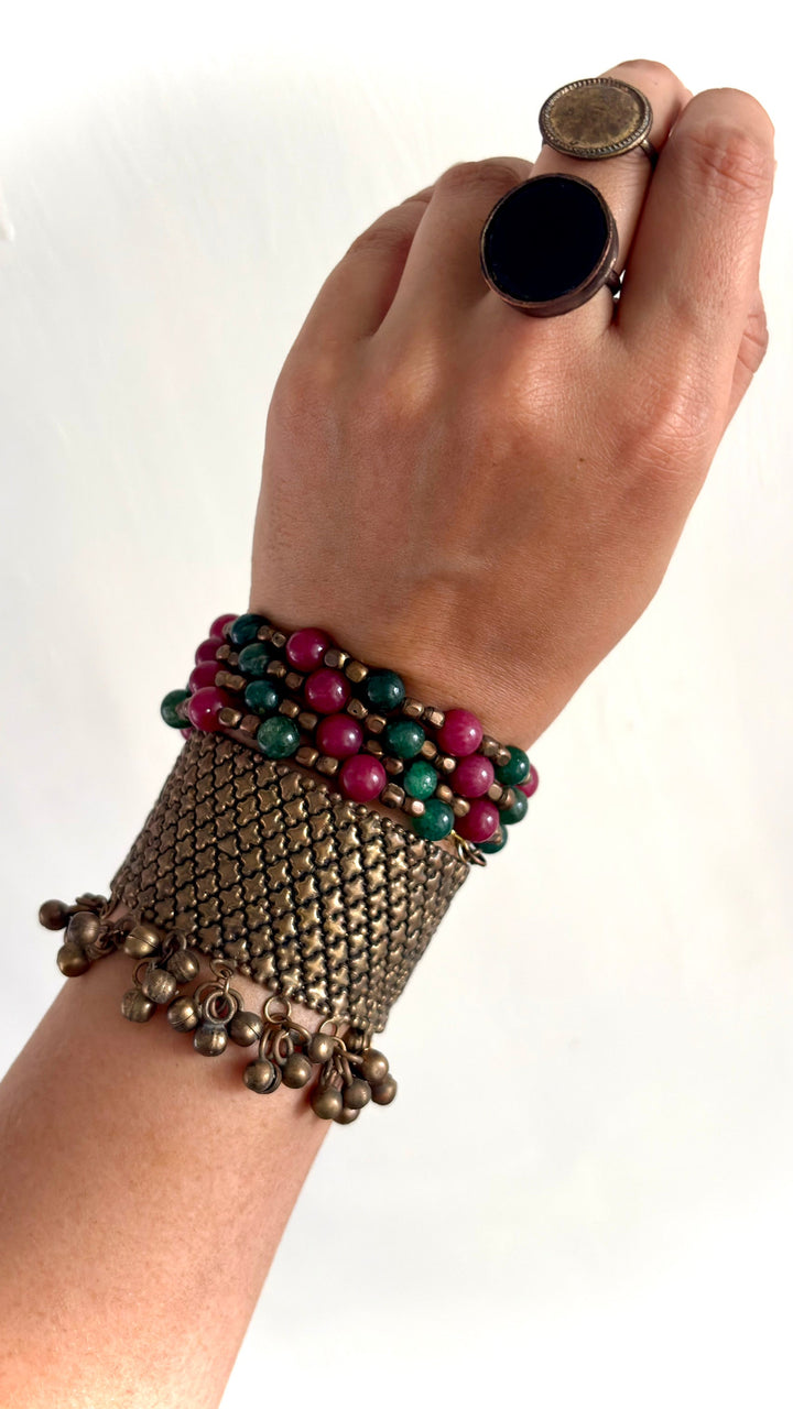 Gold Studded Bracelet | SHOBITAM