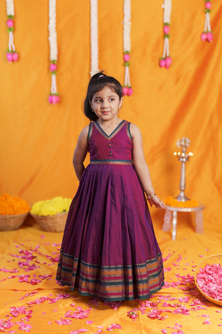 Geetanjali Magenta Frock Mini | SHOBITAM