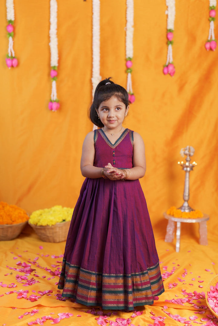 Geetanjali Magenta Frock Mini | SHOBITAM