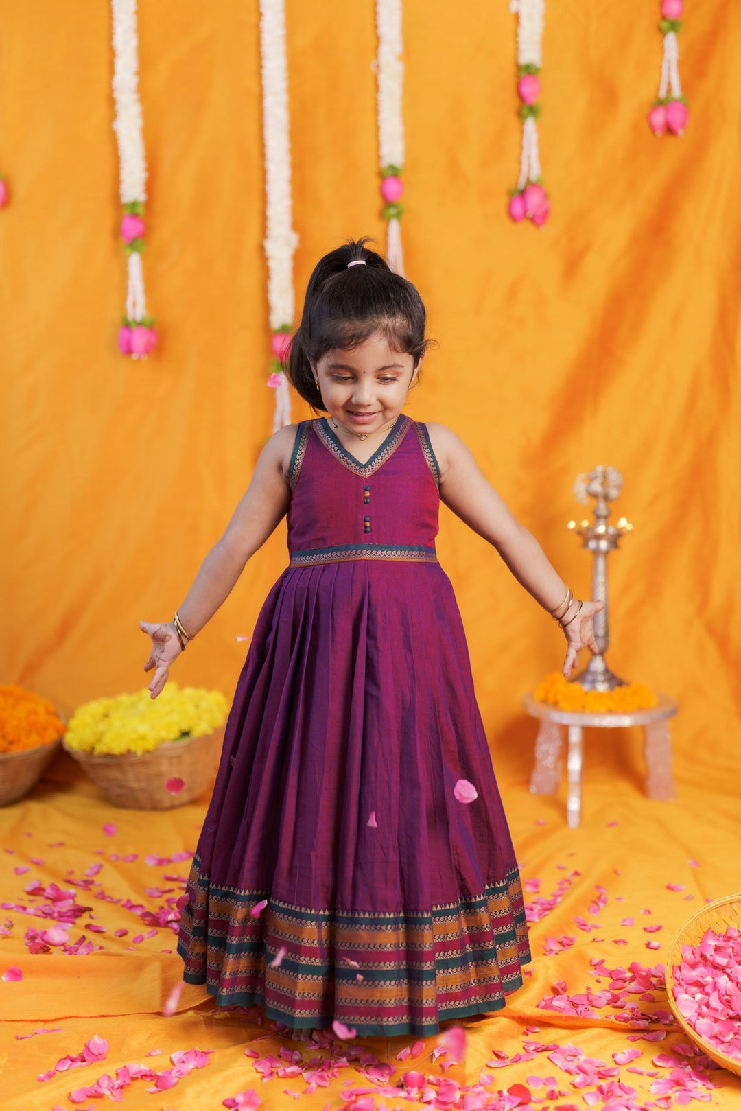 Geetanjali Magenta Frock Mini | SHOBITAM