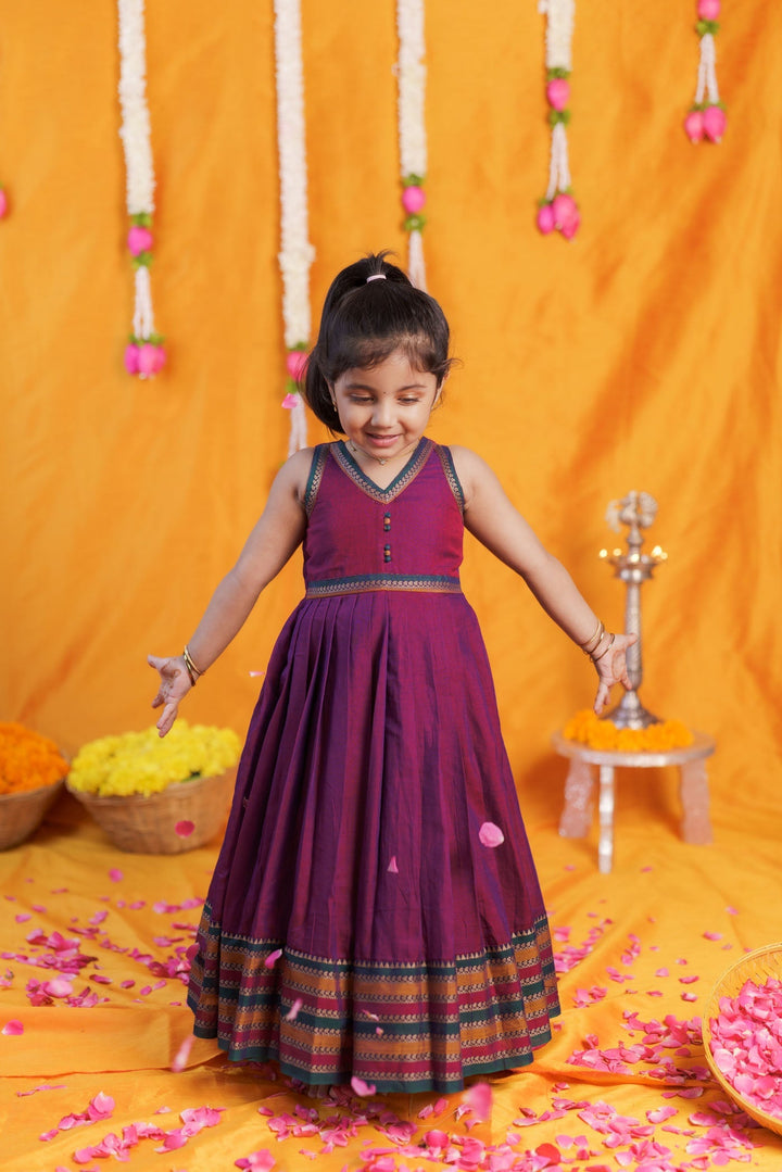 Geetanjali Magenta Frock Mini | SHOBITAM