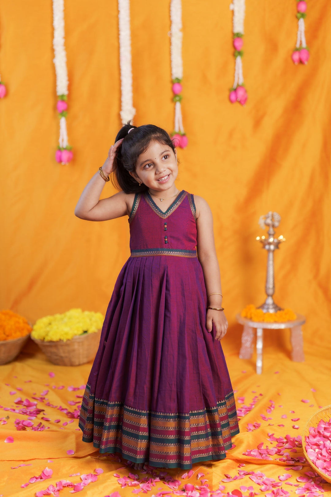 Geetanjali Magenta Frock Mini | SHOBITAM