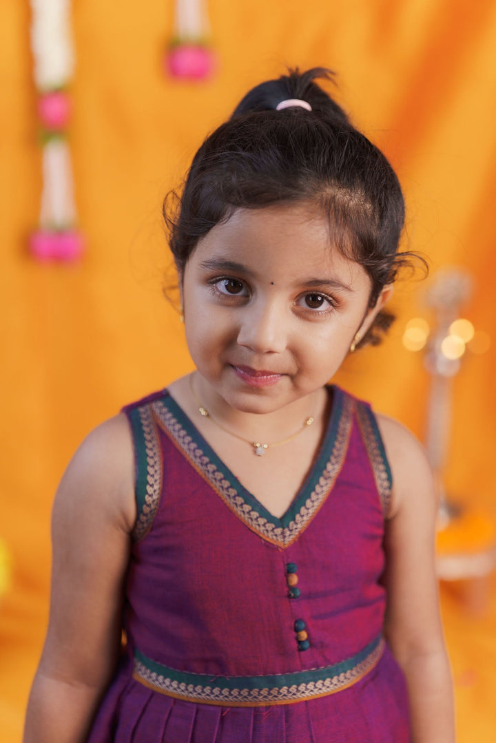 Geetanjali Magenta Frock Mini | SHOBITAM
