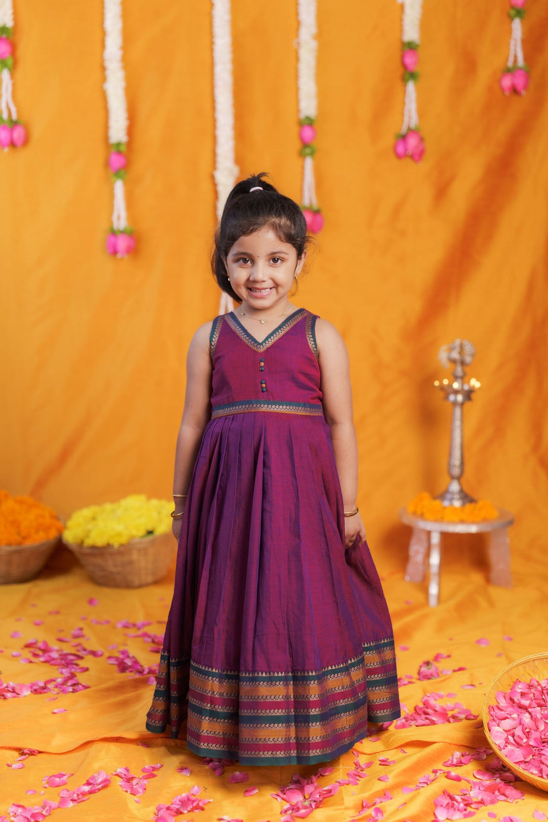 Geetanjali Magenta Frock Mini | SHOBITAM