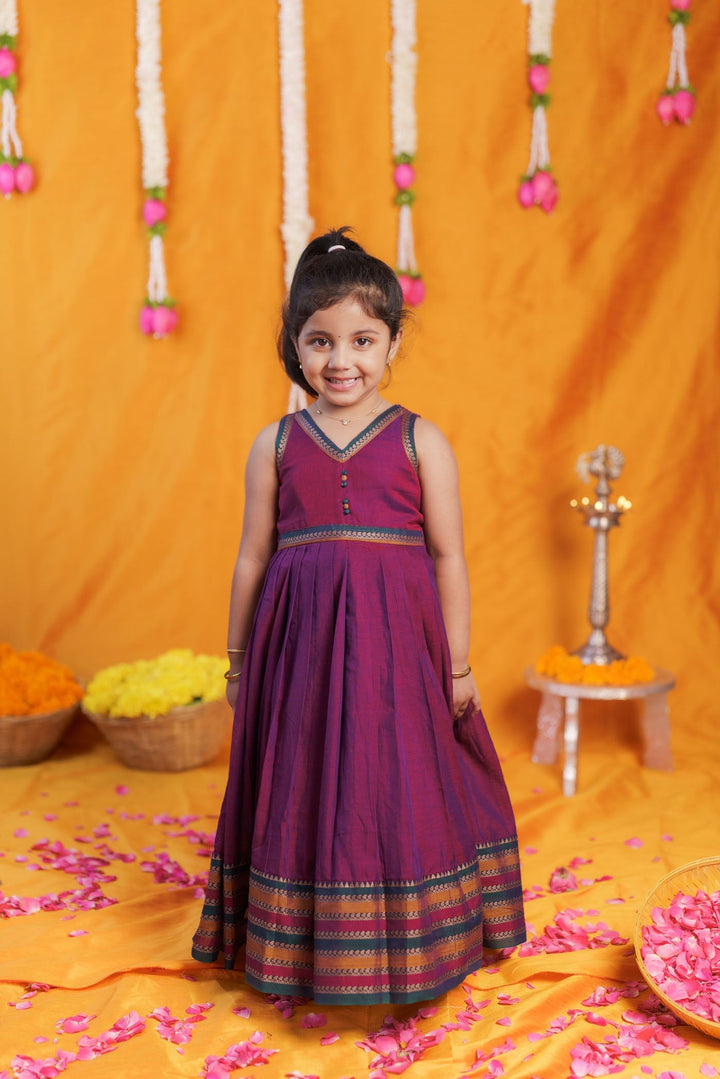 Geetanjali Magenta Frock Mini | SHOBITAM