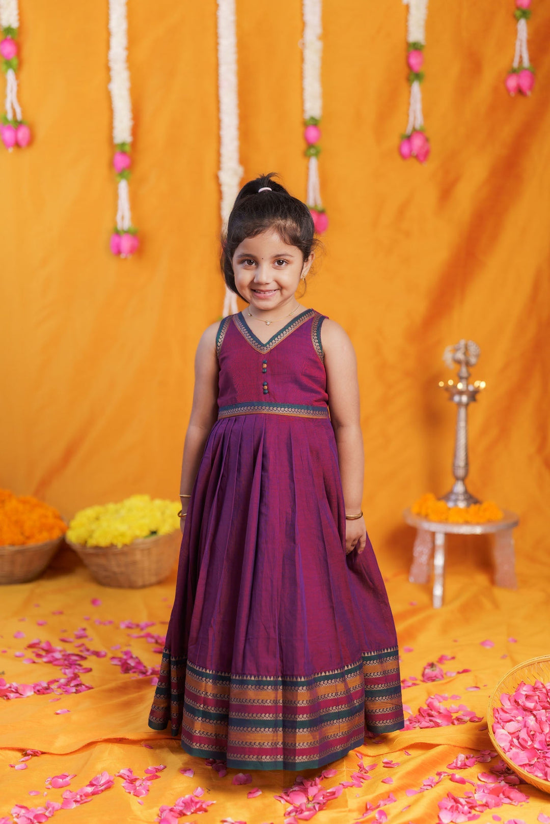 Geetanjali Magenta Frock Mini | SHOBITAM