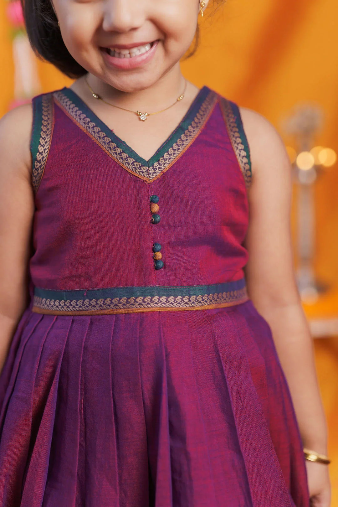 Geetanjali Magenta Frock Mini | Made To Order
