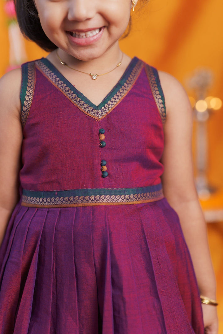 Geetanjali Magenta Frock Mini | SHOBITAM