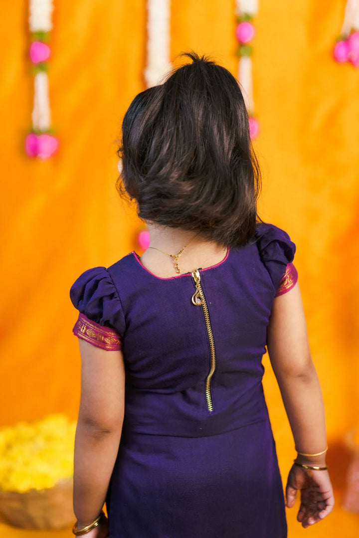 Sreeja Violet Kurti Set Mini | Made To Order