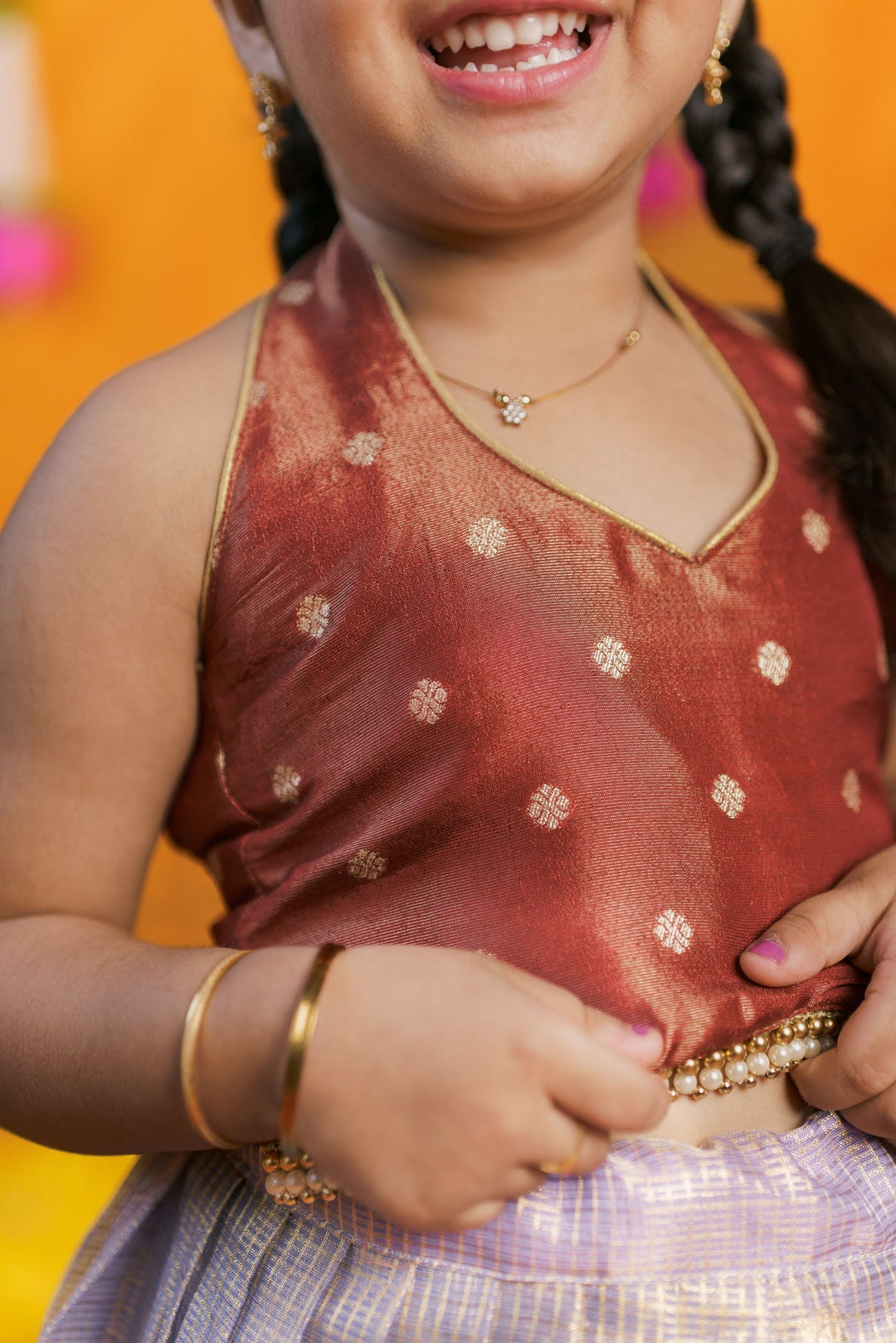 Gargi Lavender Lehenga Mini (Set of 2) | Made to Order | SHOBITAM