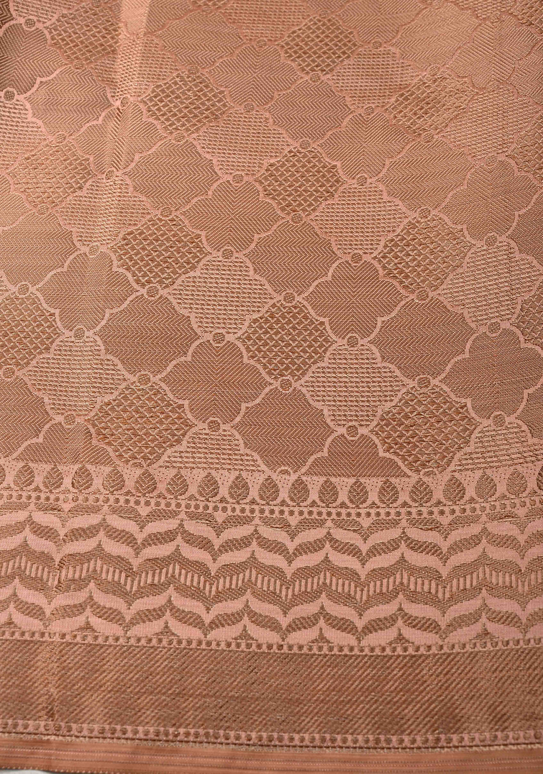 Semi Tussar Silk Saree with Kalamkari Digital Print in Coral