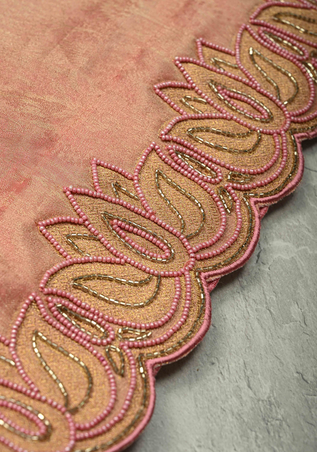 Sandstone Vegan Organza Tissue Saree with Zari Border