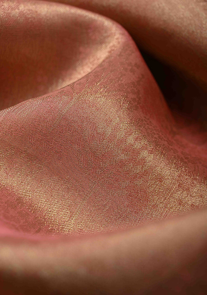 Sandstone Vegan Organza Tissue Saree with Zari Border