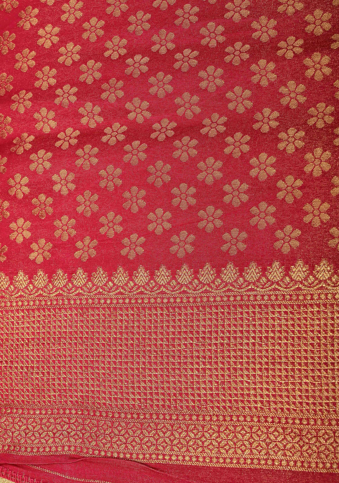 Beige Vegan Viscose Silk Saree with Paisley Brocade and Zari Border