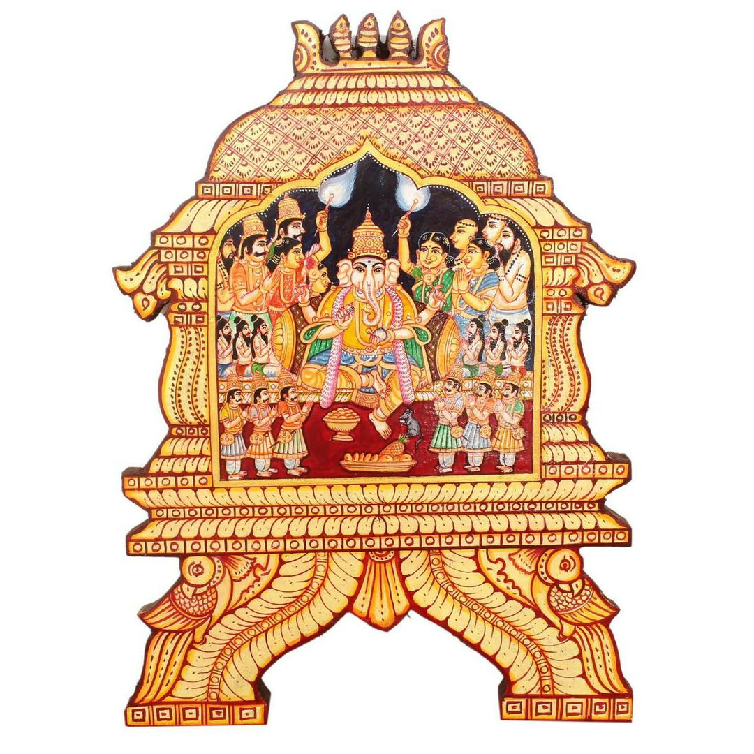 GANESHA TEMPLE PAINTING 16*12*1 | SHOBITAM